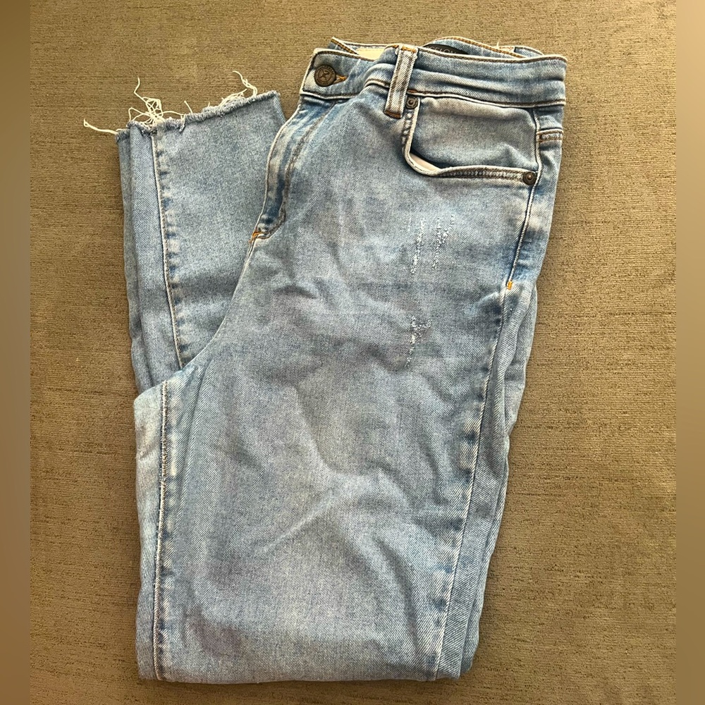 Womens High Rise Skinny Tailor Made Jeans Size 32